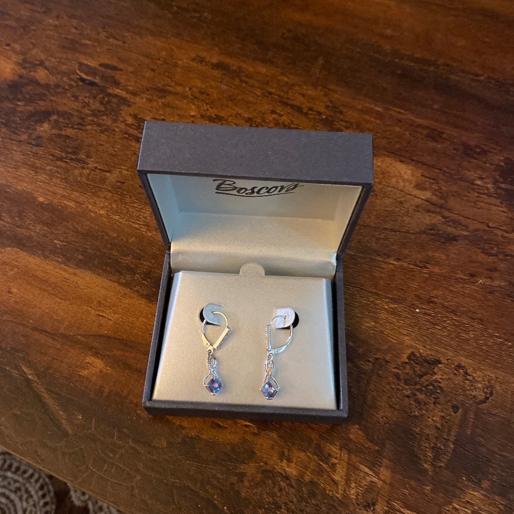 Sterling silver amethyst earrings